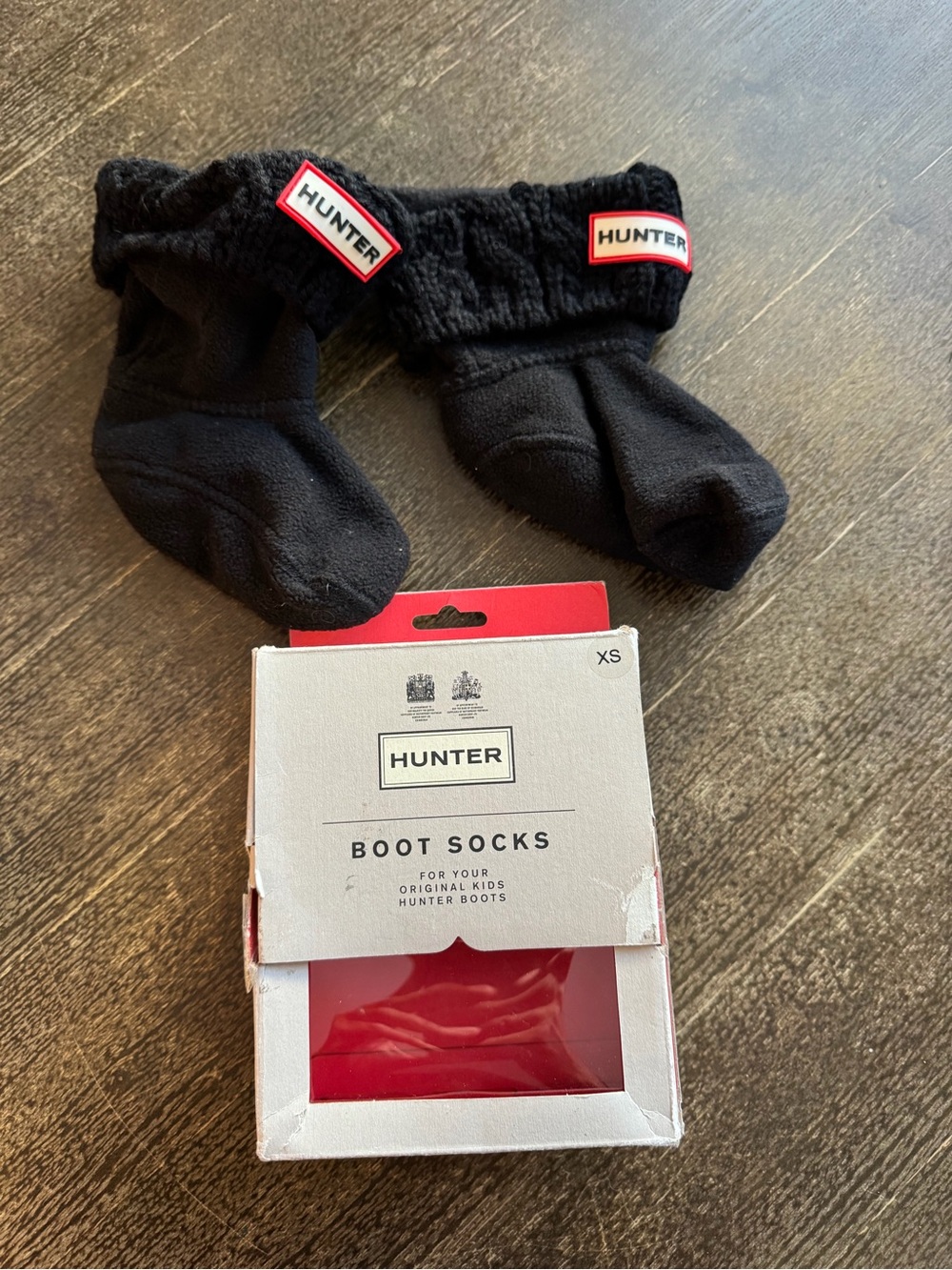 Hunter Black Boot Socks with Branded Cuff